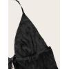 imageWomens Mesh Backless Halter Top Sleeveless Lettuce Trim Summer Crop Tops Y2K ShirtsBlack