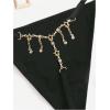 imageWomens Sparkling Butterfly Chain Underwear Low Rise Cheeky G String PantyBlack Gold