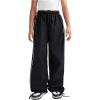 imageGirls Wide Leg High Waist Sweatpants Side Striped Extra Long Baggy Track Pants TrousersBlack
