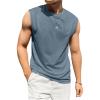 imageMens Tank Tops Summer Tropical Hawaiian Sleeveless Shirts Casual Beach Vacation Tank ShirtsPure Blue