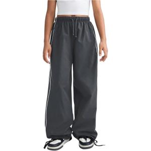 imageGirls Wide Leg High Waist Sweatpants Side Striped Extra Long Baggy Track Pants TrousersGrey