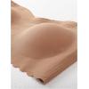 imageWomens Strapless Scallop Trim Wireless Bralettes Sleeveless Seamless Bras Tube Top LingerieApricot