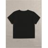 imageWomens Goth Skull Graphic Tees Crewneck Short Sleeve Letter Print T Shirt Casual Y2K Tops