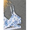 imageGirls 3 Piece Floral Swimsuit Cut Out Crisscross Bathing Suit with Cover Up PantsBlue