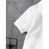 imageBoys 2 Piece Outfits Short Sleeve Collar Button Down Shirts and Shorts Set Vacation OutfitsWhite