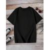 imageCOZYEASE Girls Letter Graphic Tees Short Sleeve Crewneck Oversized T Shirts Summer Clothes for GirlsGraphic Black