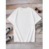 imageCOZYEASE Girls Letter Graphic Tees Short Sleeve Crewneck Oversized T Shirts Summer Clothes for GirlsPrinted White