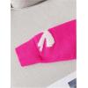 imageGirls Bow Graphic Sweaters Crewneck Long Sleeve Knit Pullover Tops Drop Shoulder KnitwearHot Pink