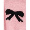 imageGirls Bow Graphic Sweaters Crewneck Long Sleeve Knit Pullover Tops Drop Shoulder KnitwearPink