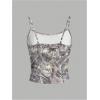 imageGirls Camo Graphic Camisole Tops Spaghetti Strap Vintage Summer Crop Tank Tops TrendyGrey