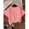 imageGirls Cherry Shirt Short Sleeve Colorblock Graphic Tees Cute Summer Shirts Y2k Aesthetic ClothesDusty Pink