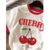 imageGirls Cherry Shirt Short Sleeve Colorblock Graphic Tees Cute Summer Shirts Y2k Aesthetic ClothesWhite