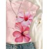 imageGirls Floral Graphic Tees Short Sleeve Crewneck Cute T Shirt Summer TopsPink