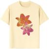 imageGirls Floral Graphic Tees Short Sleeve Loose Summer Shirts for Girls Aesthetic Cute Clothes TrendyApricot