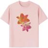 imageGirls Floral Graphic Tees Short Sleeve Loose Summer Shirts for Girls Aesthetic Cute Clothes TrendyPink