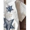 imageGirls Geometric Star Graphic Tee Tops Casual Summer Short Sleeve Crew Neck T ShirtWhite