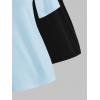 imageGirls Off The Shoulder Tops Short Sleeve Cute Summer T Shirts for Teens Girls Y2k Tops TrendyBlue and Black