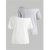 imageGirls Off The Shoulder Tops Short Sleeve Cute Summer T Shirts for Teens Girls Y2k Tops TrendyGrey White