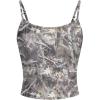 imageGirls Camo Graphic Camisole Tops Spaghetti Strap Vintage Summer Crop Tank Tops TrendyGrey
