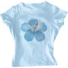 imageGirls Floral Graphic Tees Short Sleeve Crewneck Cute T Shirt Summer TopsFlower Blue
