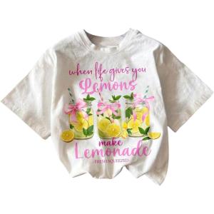 imageGirls Cherry Shirt Short Sleeve Colorblock Graphic Tees Cute Summer Shirts Y2k Aesthetic ClothesWhite Graphic