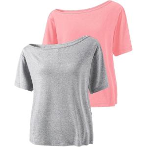 imageGirls Off The Shoulder Tops Short Sleeve Cute Summer T Shirts for Teens Girls Y2k Tops TrendyGrey and Pink