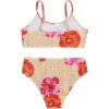 image:imageGirls 2 Piece Floral High Waisted Swimsuit Smocked Wireless Bathing Suit Boho Holiday Beachwear SetCoral Orange