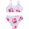image:imageGirls 2 Piece Floral High Waisted Swimsuit Smocked Wireless Bathing Suit Boho Holiday Beachwear SetWhite