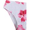 image:imageGirls 2 Piece Floral High Waisted Swimsuit Smocked Wireless Bathing Suit Boho Holiday Beachwear SetWhite