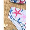 image:imageGirls 2 Piece Graphic Starfish Bathing Suit Halter Triangle Swimsuit Cute Beachwear Bikini SetsBlue and Red
