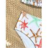 image:imageGirls 2 Piece Graphic Starfish Bathing Suit Halter Triangle Swimsuit Cute Beachwear Bikini SetsGreen and Yellow