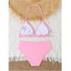 image:imageGirls 2 Piece Graphic Starfish Bathing Suit Halter Triangle Swimsuit Cute Beachwear Bikini SetsPink