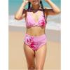 image:imageGirls 2 Piece Graphic Starfish Bathing Suit Halter Triangle Swimsuit Cute Beachwear Bikini SetsPink