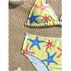 image:imageGirls 2 Piece Graphic Starfish Bathing Suit Halter Triangle Swimsuit Cute Beachwear Bikini SetsYellow
