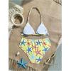 image:imageGirls 2 Piece Graphic Starfish Bathing Suit Halter Triangle Swimsuit Cute Beachwear Bikini SetsYellow