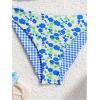 image:imageGirls 2 Piece Swimsuits Floral Gingham Halter Triangle Wireless Bikini Bathing SuitGreen