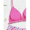 image:imageGirls 2 Piece Swimsuits Floral Gingham Halter Triangle Wireless Bikini Bathing SuitMulticolor