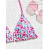 image:imageGirls 2 Piece Swimsuits Floral Gingham Halter Triangle Wireless Bikini Bathing SuitMulticolor