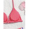 image:imageGirls 2 Piece Swimsuits Floral Gingham Halter Triangle Wireless Bikini Bathing SuitRed