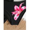 image:imageGirls 3 Piece Cute Bowknot Bathing Suit Halter Triangle High Waisted Swimsuit with Beach Cover Up SkirtBlack