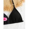image:imageGirls 3 Piece Cute Bowknot Bathing Suit Halter Triangle High Waisted Swimsuit with Beach Cover Up SkirtBlack
