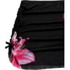 image:imageGirls 3 Piece Cute Bowknot Bathing Suit Halter Triangle High Waisted Swimsuit with Beach Cover Up SkirtFloral Black