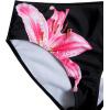 image:imageGirls 3 Piece Cute Bowknot Bathing Suit Halter Triangle High Waisted Swimsuit with Beach Cover Up SkirtFloral Black