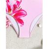 image:imageGirls 3 Piece Cute Bowknot Bathing Suit Halter Triangle High Waisted Swimsuit with Beach Cover Up SkirtHibiscus Pink