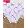 image:imageGirls 3 Piece Cute Bowknot Bathing Suit Halter Triangle High Waisted Swimsuit with Beach Cover Up SkirtHot Pink