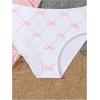 image:imageGirls 3 Piece Cute Bowknot Bathing Suit Halter Triangle High Waisted Swimsuit with Beach Cover Up SkirtPink
