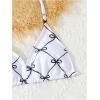 image:imageGirls 3 Piece Cute Bowknot Bathing Suit Halter Triangle High Waisted Swimsuit with Beach Cover Up SkirtPlaid Black and White