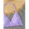 image:imageGirls 3 Piece Cute Bowknot Bathing Suit Halter Triangle High Waisted Swimsuit with Beach Cover Up SkirtPurple