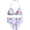 image:imageGirls 2 Piece Graphic Starfish Bathing Suit Halter Triangle Swimsuit Cute Beachwear Bikini SetsBlue and Red