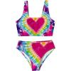image:imageGirls 2 Piece Swimsuit Bikini Set Floral Cheetah High Cut Bikini Bottoms for Teens Beach SwimwearMulti Color